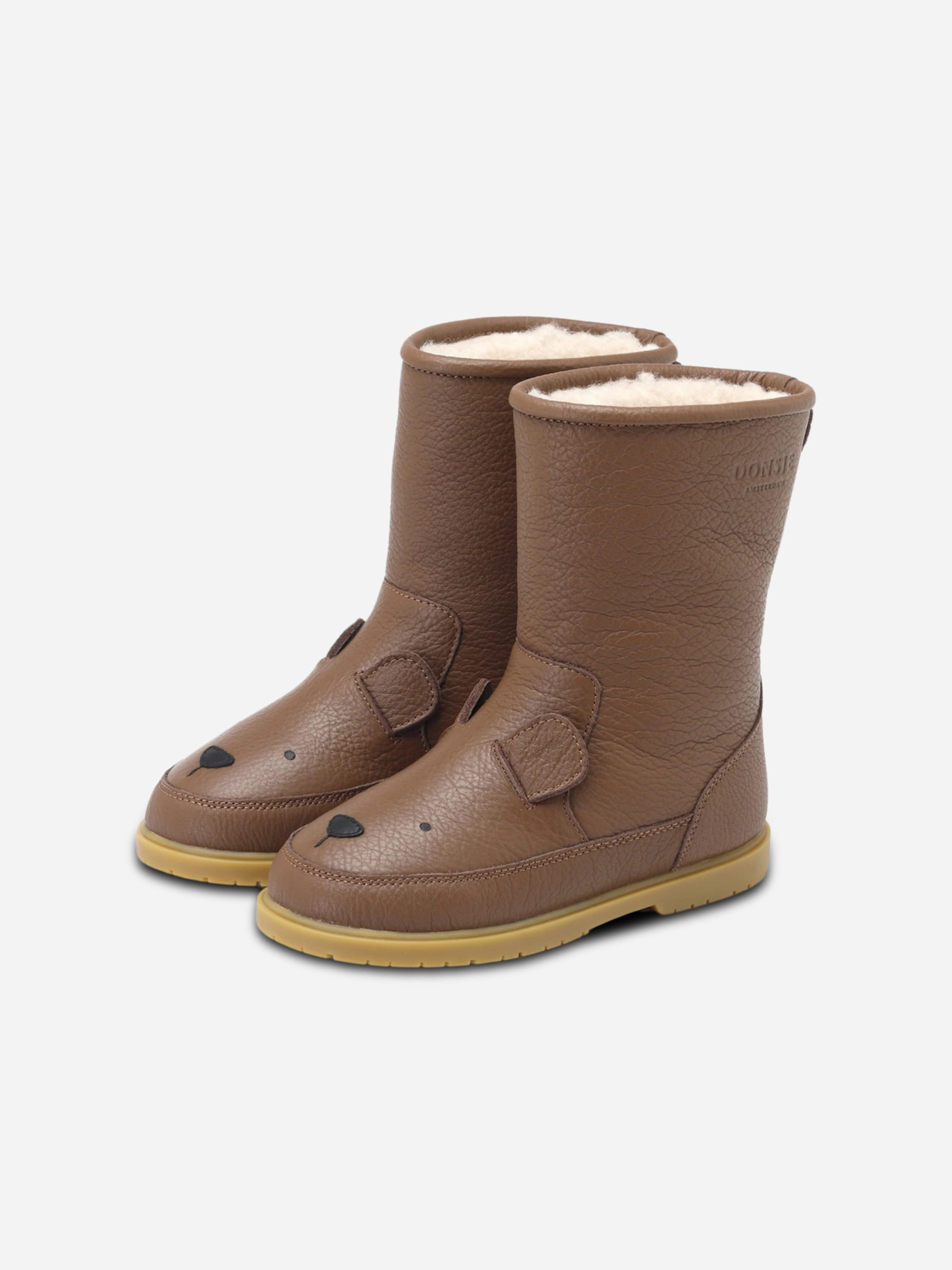 Warm Boots Winter Donsje Kids Wadudu Classic Bear Boots in Brown