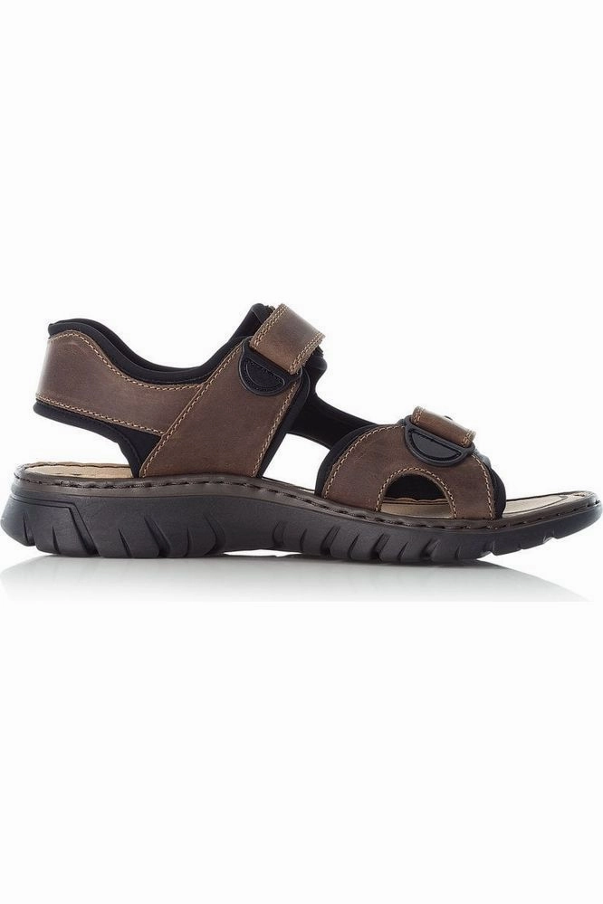Rieker mens 26761-26 brown walking sandal Walkway Sandals