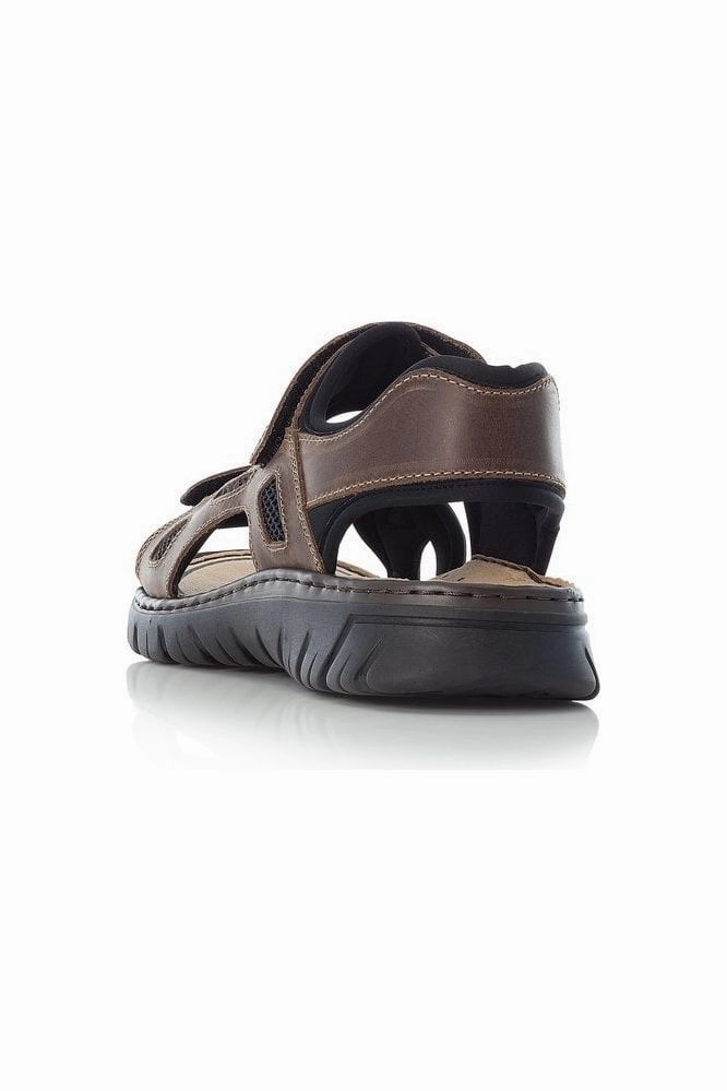 Rieker mens 26761-26 brown walking sandal Dress Sandals Flats