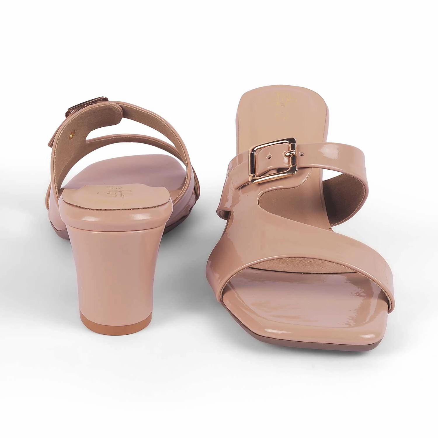 Sparkly Flat Sandals Tresmode Andal Beige Women's Dress Block Heel Sandals