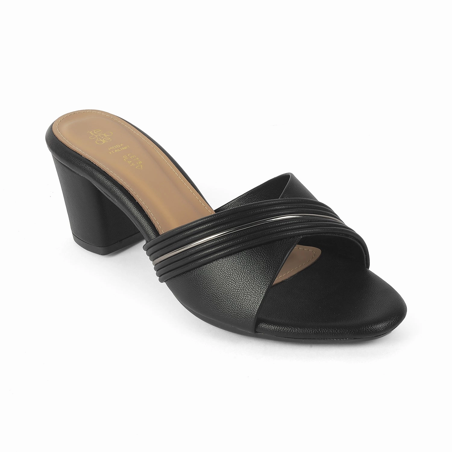 Sandals Cay Tresmode Driv Black Women's Dress Block Heel Sandals