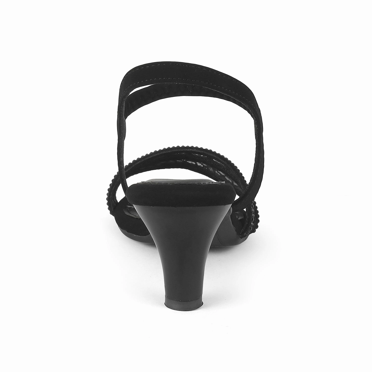 Tresmode Glitz Black Women's Dress Heel Sandals Platform Wedge Sandals