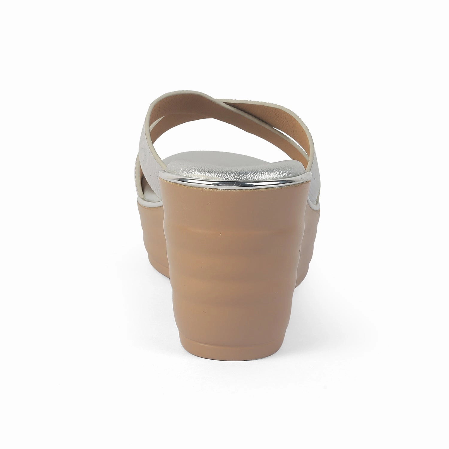 Tresmode Kuget Silver Women's Dress Wedge Sandals Sandals With Small Platform