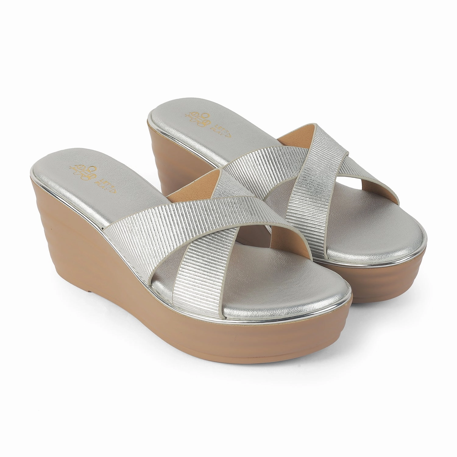 Indigo Rd Sandals Tresmode Kuget Silver Women's Dress Wedge Sandals