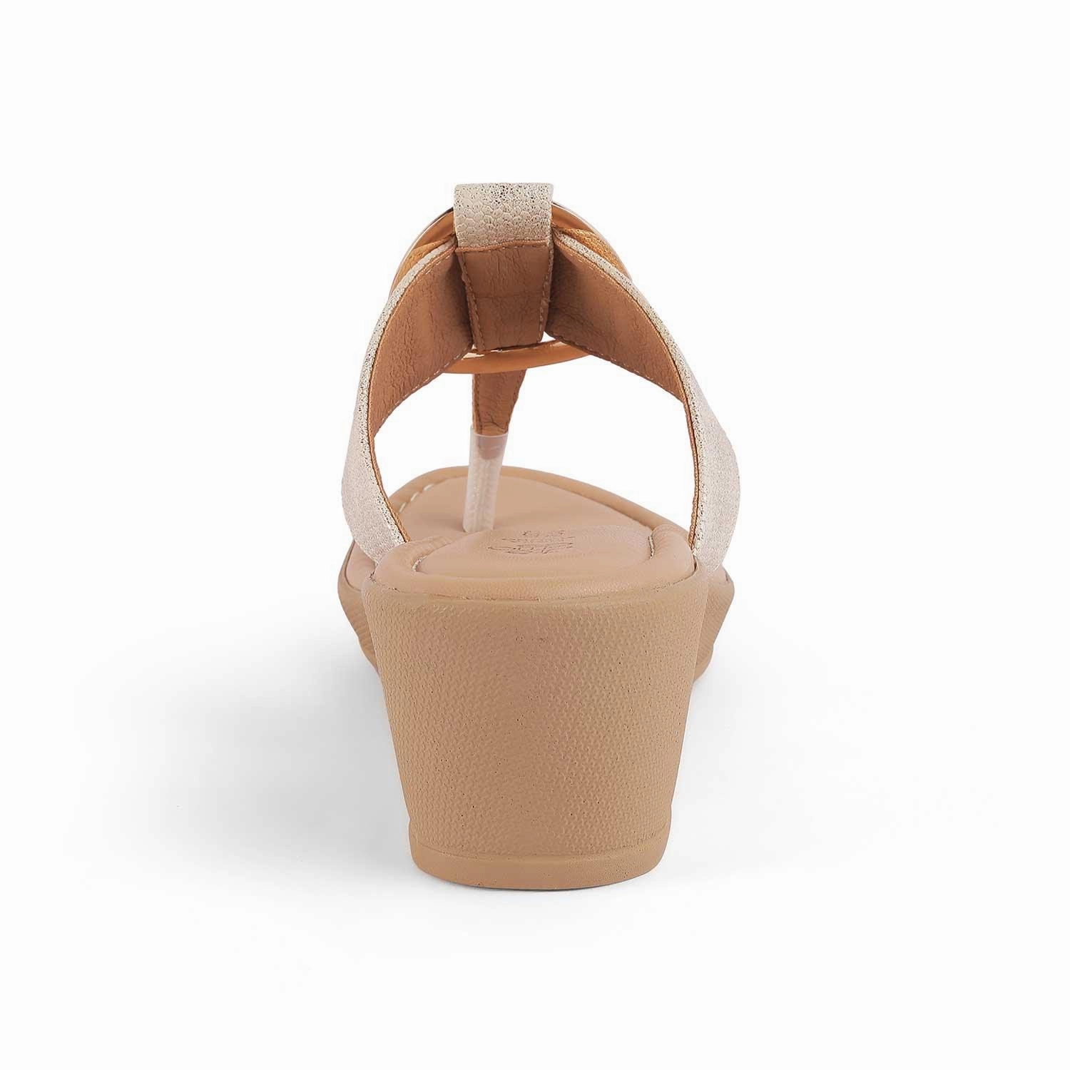 Tresmode Ming Gold Women's Dress Wedge Sandals Good Beach Sandals