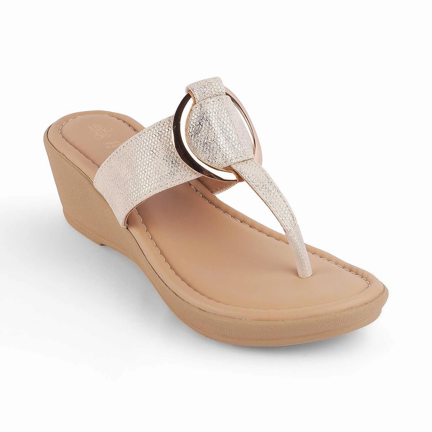 Gator Sandals Tresmode Ming Gold Women's Dress Wedge Sandals