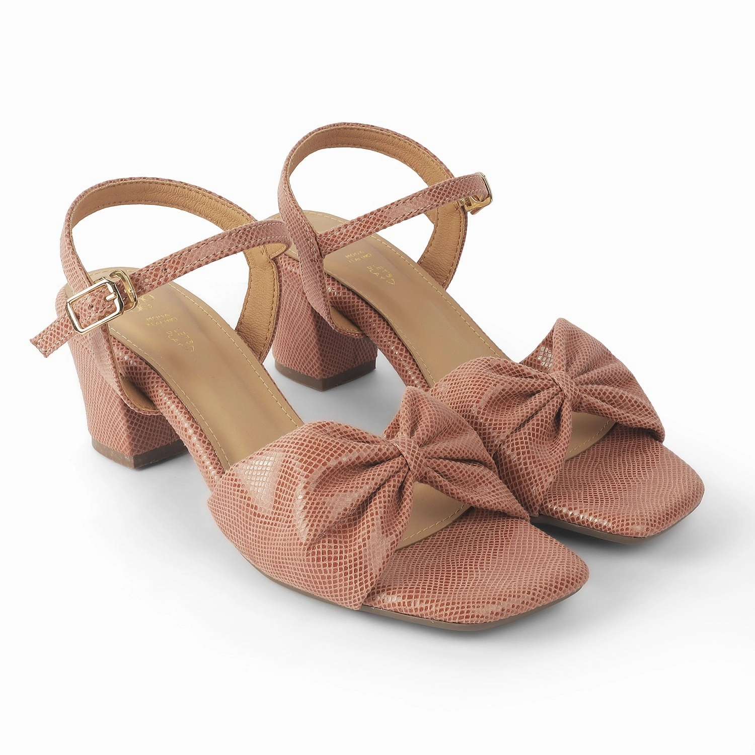 Tresmode Trenton Pink Women's Dress Block Heel Sandals Sandals Low Heel