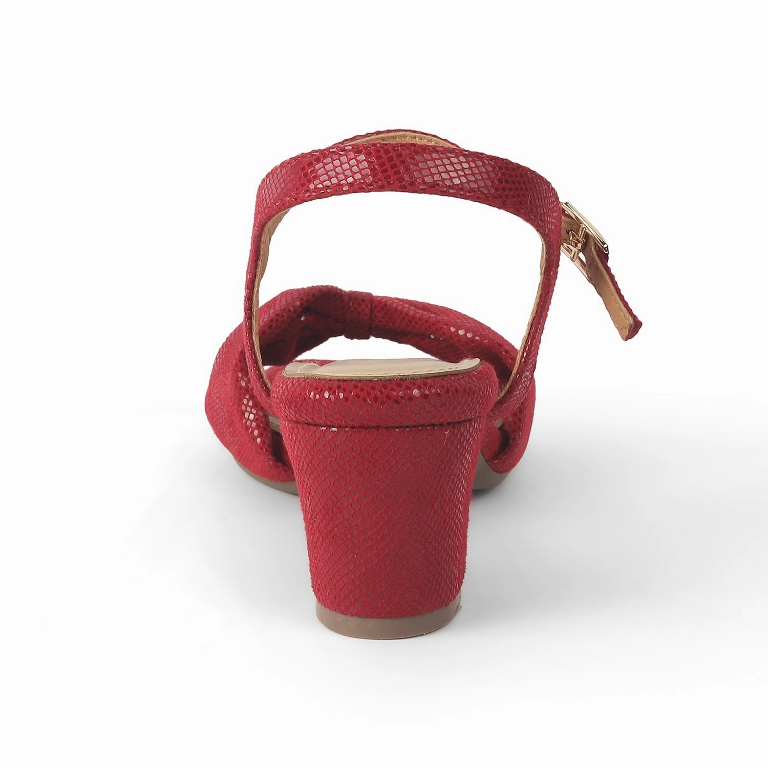 Crochet Sandals Tresmode Trenton Red Women's Dress Block Heel Sandals