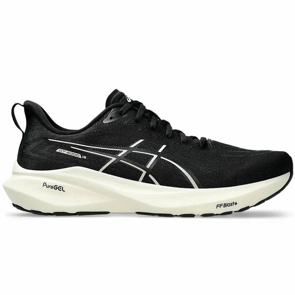 Asics Plated Shoes Men's Asics GT-2000 13, Black/White, 8.5 2E Wide