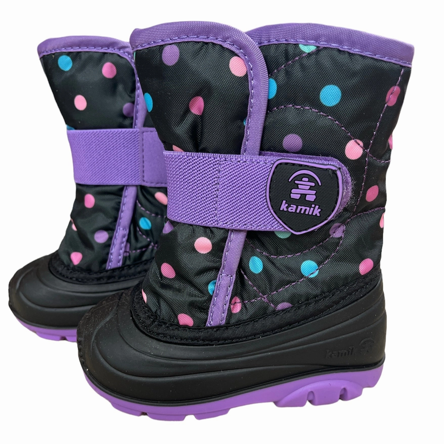 Snowbug 4 Black/Purple Pointed Toe Cowboy Boots