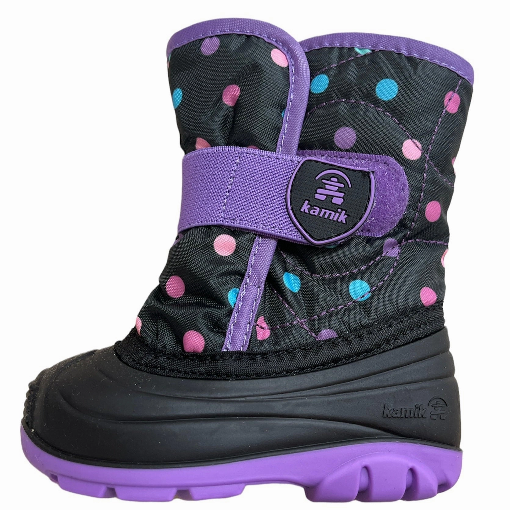 Suede Boots Cowboy Snowbug 4 Black/Purple