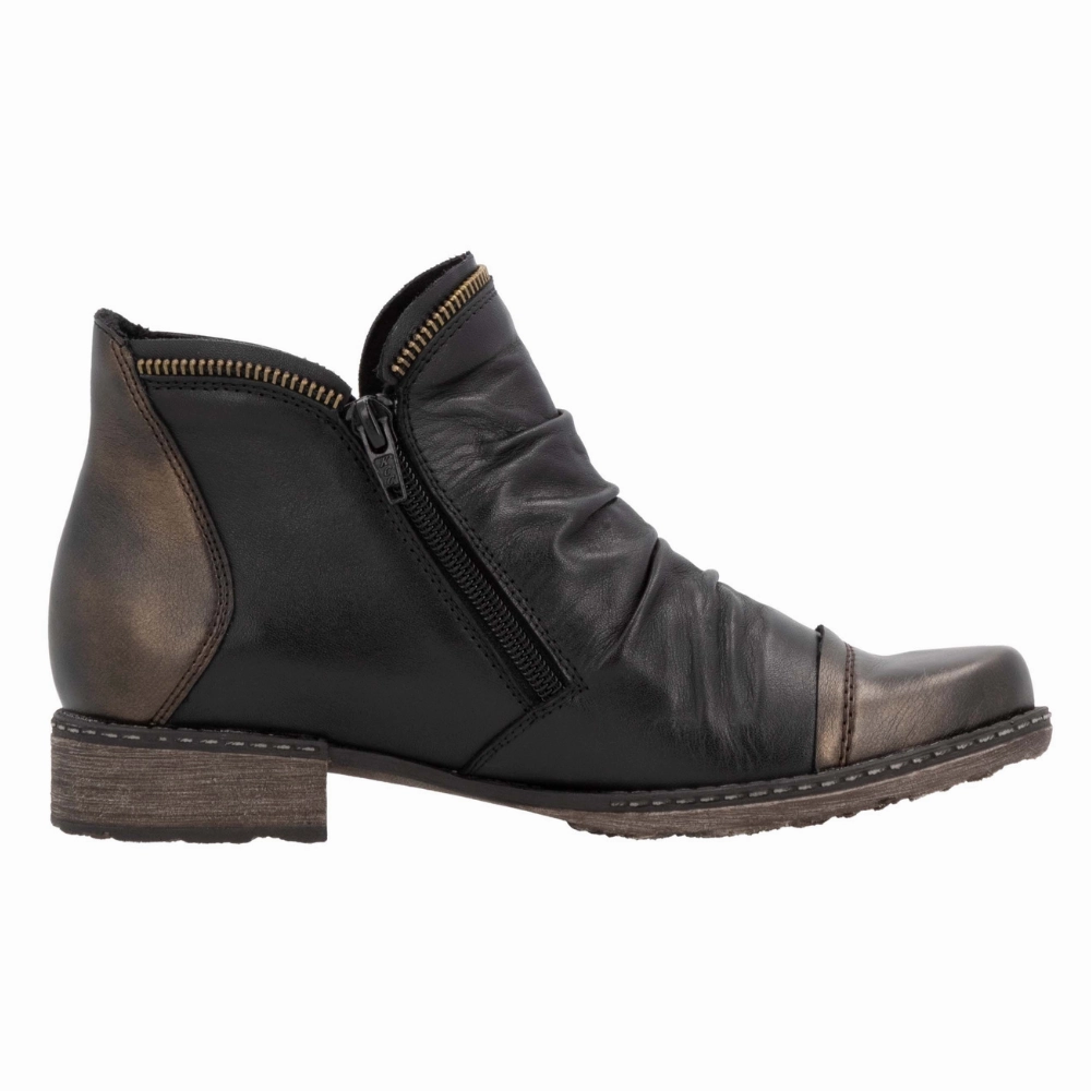 Remonte Chandra 80 Antik Black Bootie (Women's) Gladiator Boots