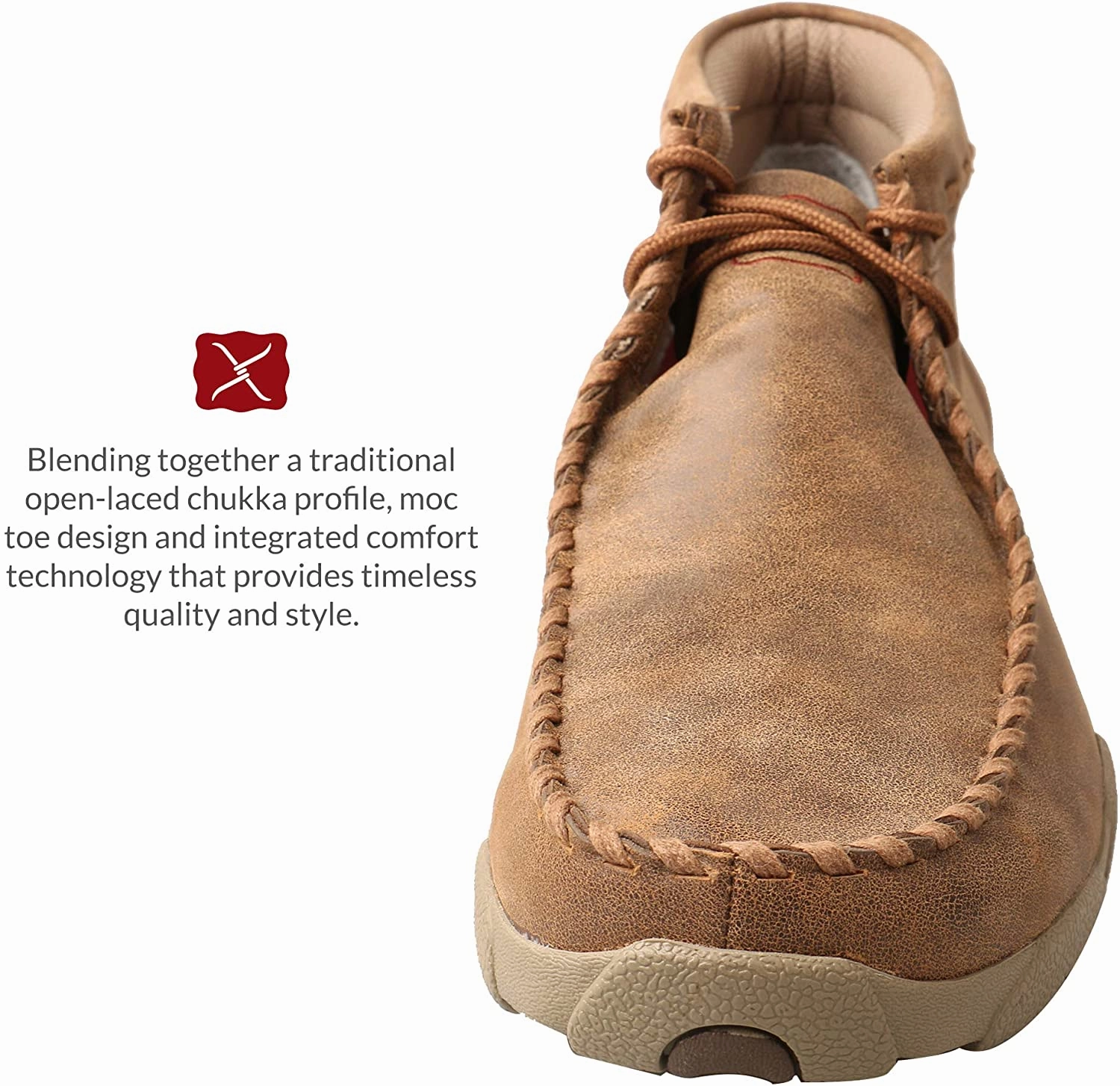 Twisted X Men's Chukka Driving Moc, Bomber, 10.5W Pointed Toe Knee High Boots