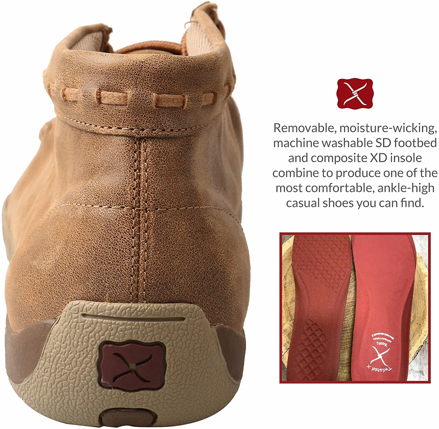 Duty Boots Twisted X Men's Chukka Driving Moc, Bomber, 10.5W