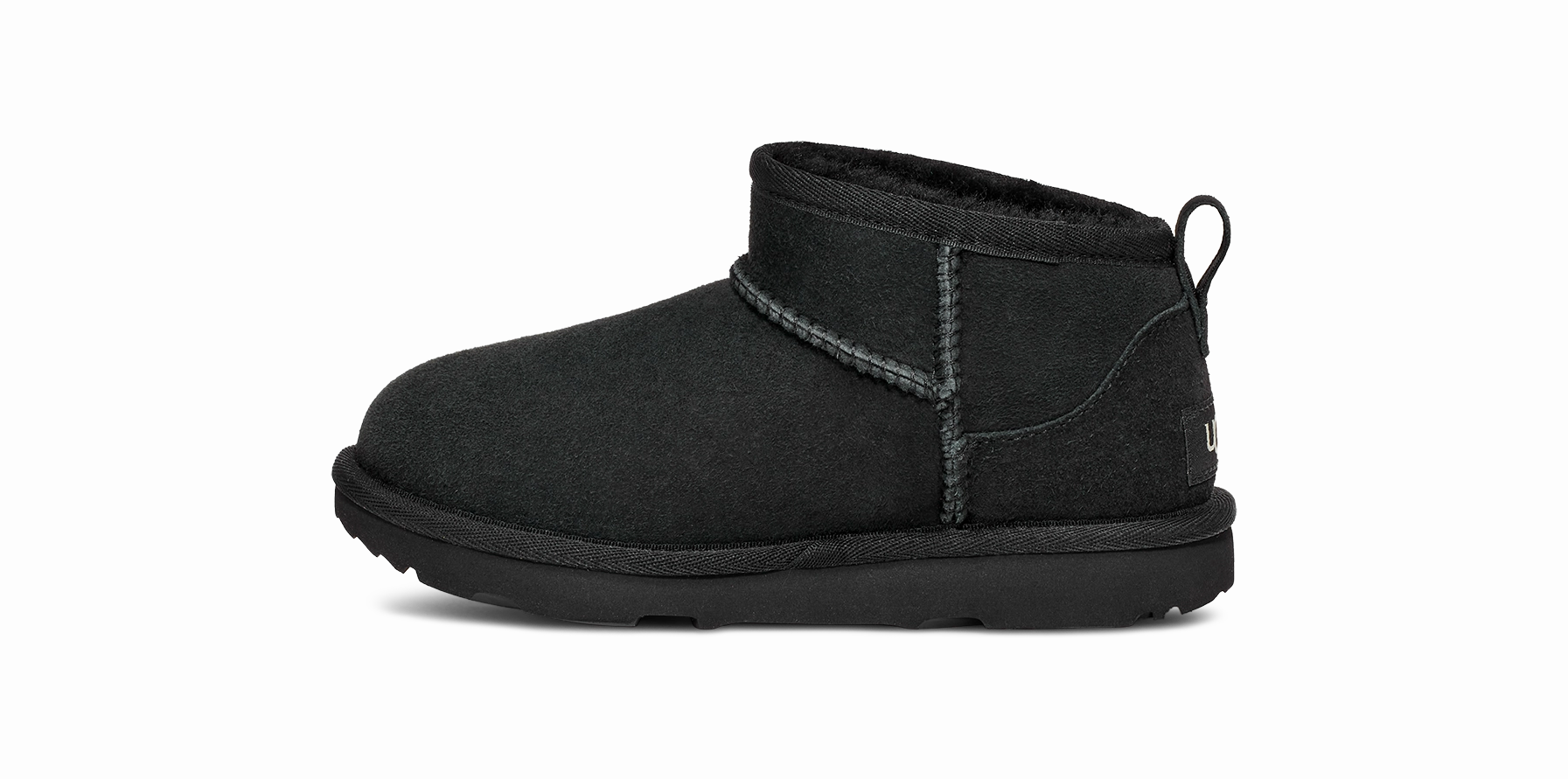 Grey Leather Boots UGG Kids' Classic Ultra Mini