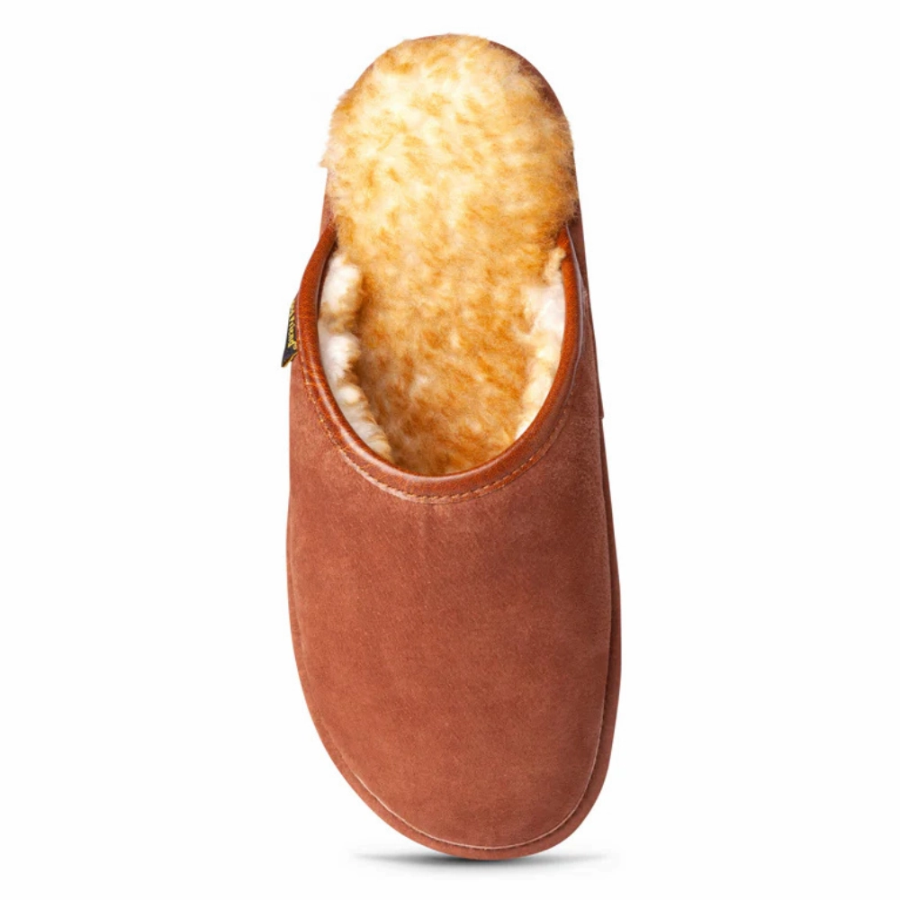 Old Friend Scuff Chestnut Slipper (Men's) Boots Of Leather Slippers Of Gold