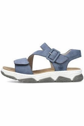Rieker Womens 69071 10 blue Archie Sandals