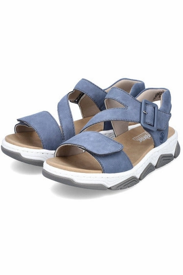 Rieker Womens 69071 10 blue Sandals For Families Resorts