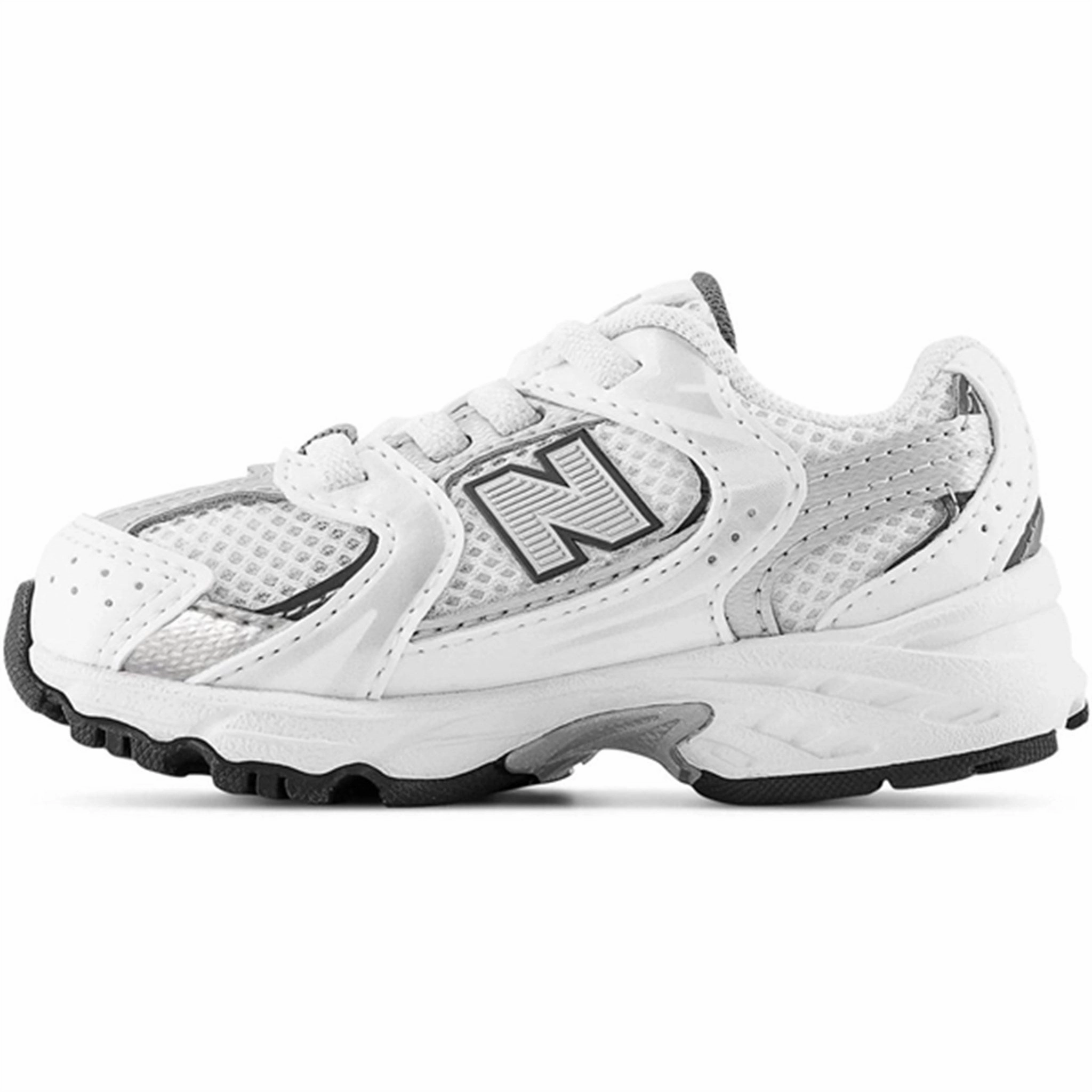 New Balance 530 Kids Bungee Lace Sneakers White Lebron Basketball Sneakers