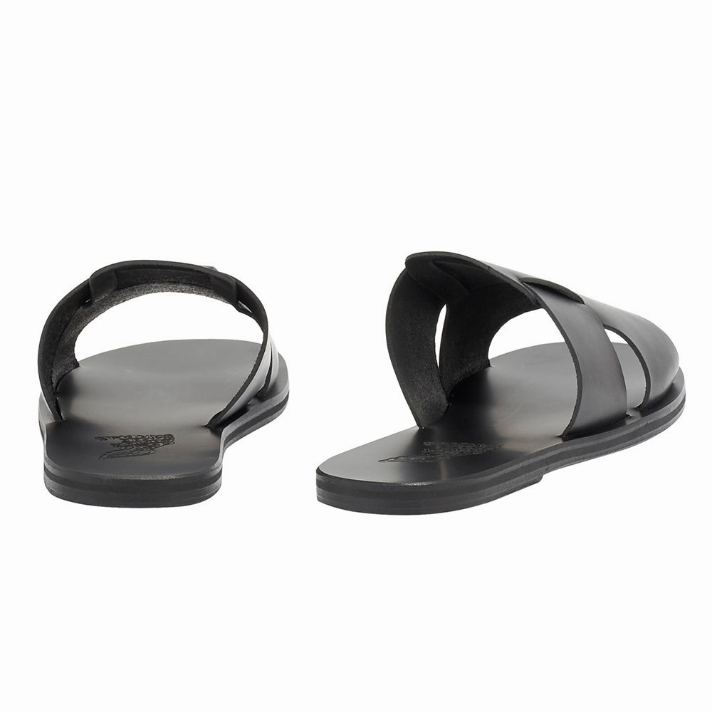 White Sandals Miltiadis Black