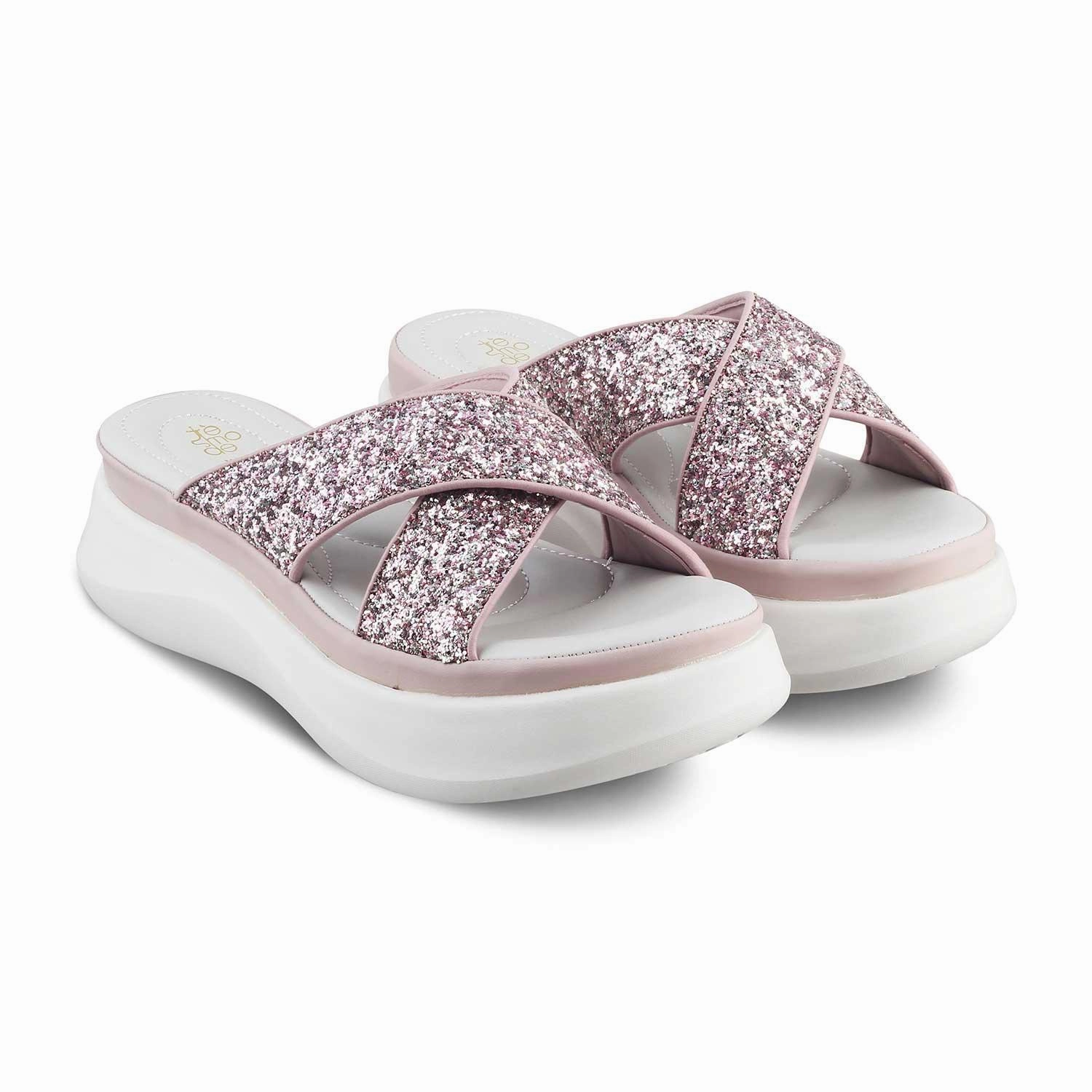 Cool Sandals The Tonned Pink Women's Dress Wedges Tresmode