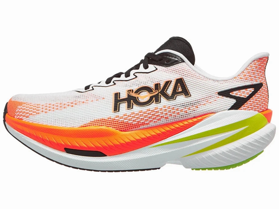 Wesley Chapel Men's - HOKA Mach X 3 - white / neon tangerine
