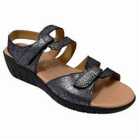Dannto Sport Hiking Sandals 5.5 Valeria's Savanah Canvas Black Soft Leather Sandal (Women's)