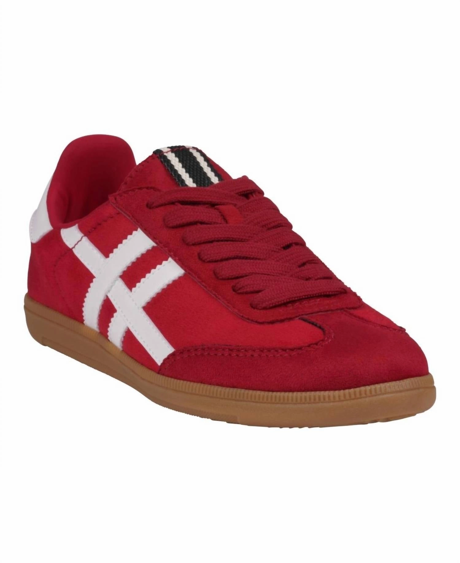 Women's Dakkah Retro Tennis Shoes In Red Demonia Sneakers