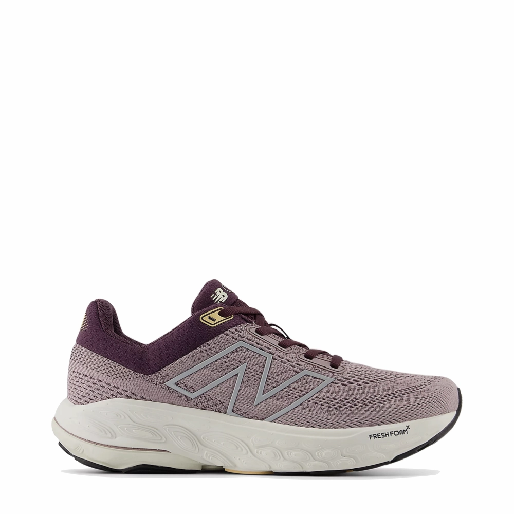 New Balance Women's Fresh Foam X 860v14 Sneaker in Ice Wine with Plum Brown and Silver Metallic New Balance 9060 Black Womens
