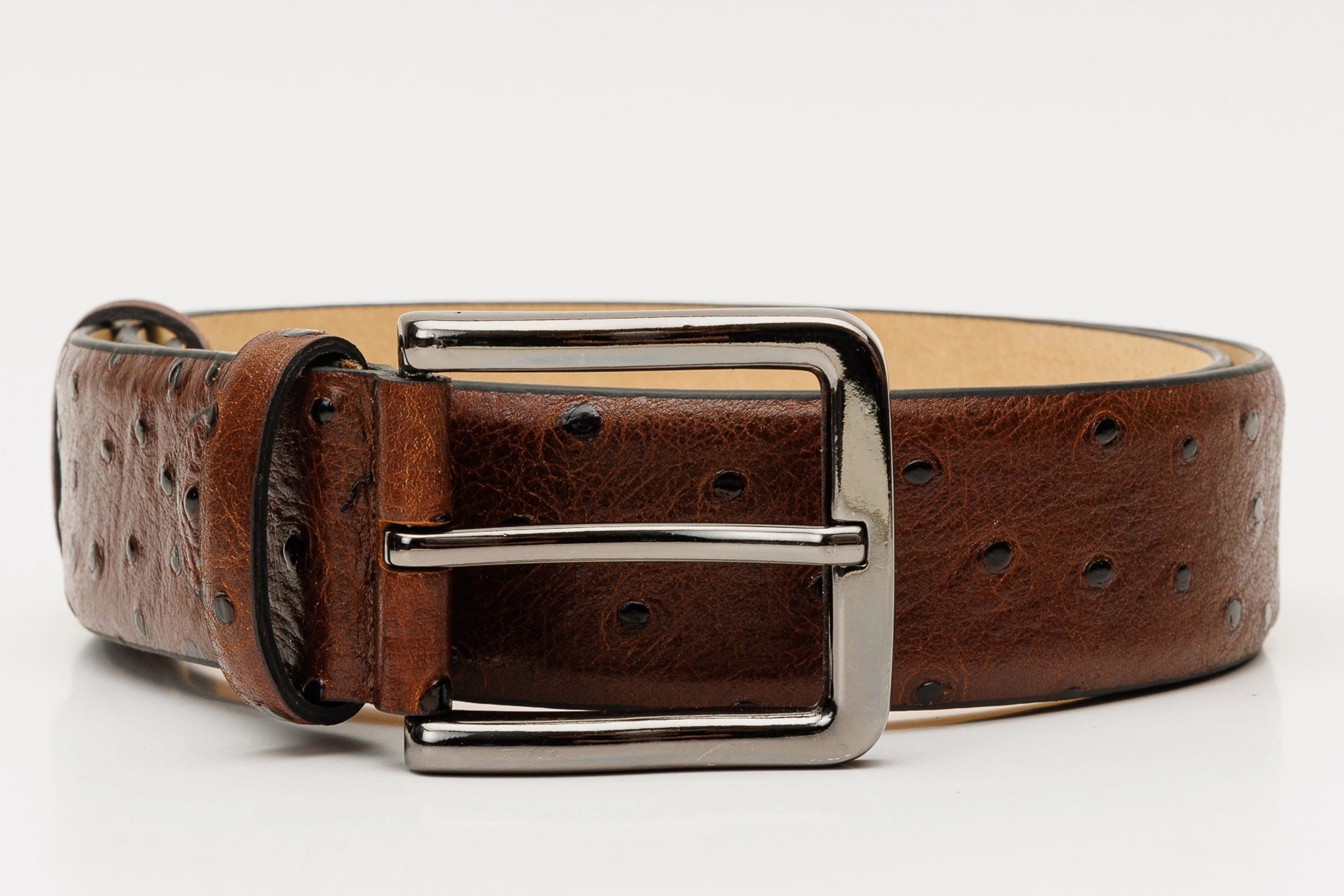 The Dallas Brown Calfskin Belt Cowgirl Dress Boots