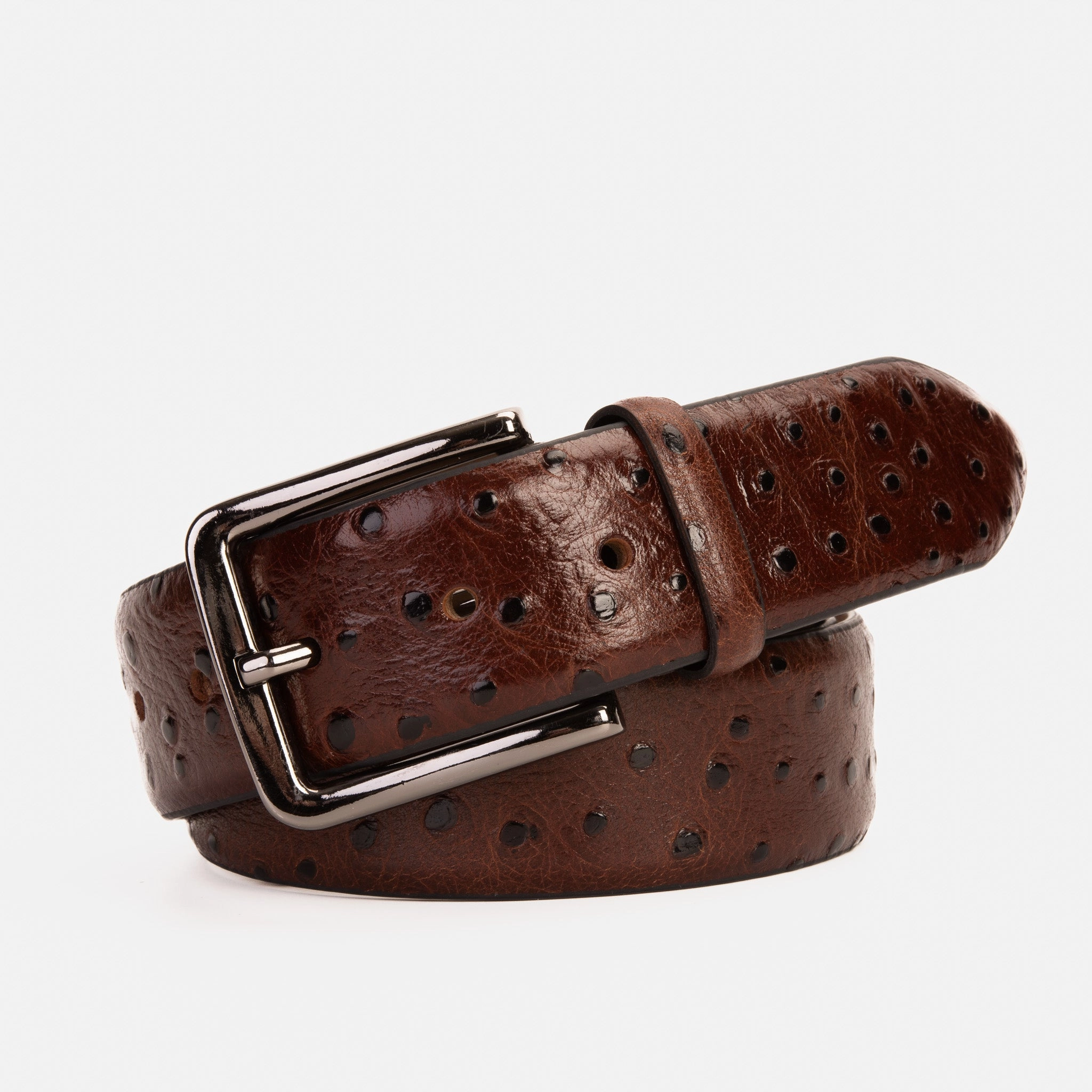 The Dallas Brown Calfskin Belt Jeans And Boots