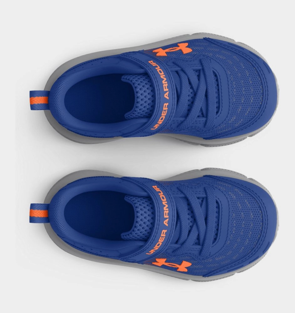 Under Armour Boys Toddler UA Assert 10 AC - Tech Blue/Mod Gray/Orange Blast Vince Sneakers