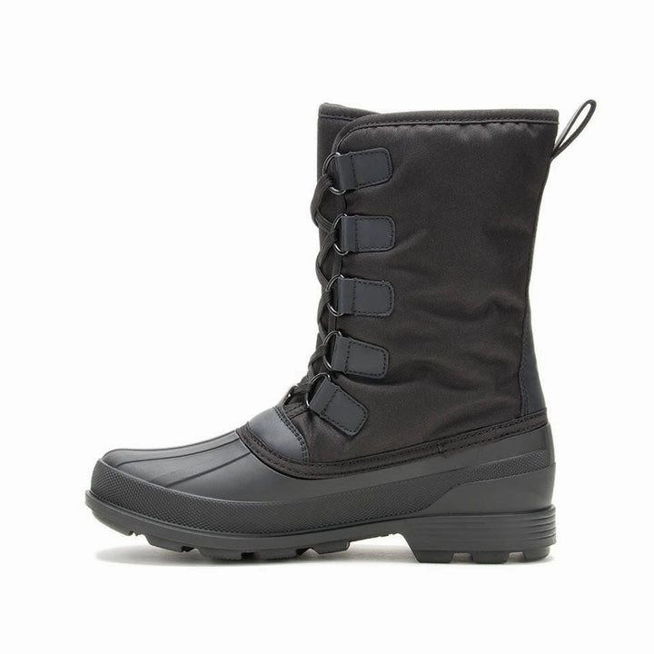 WilliamN Black Leather Zip Boots