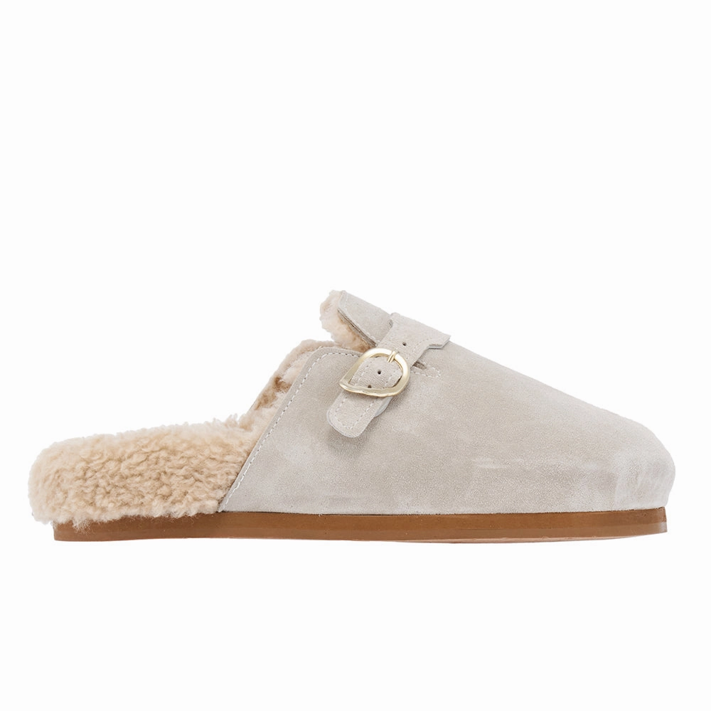 Vasilitsa All Taupe Japan Wooden Sandals
