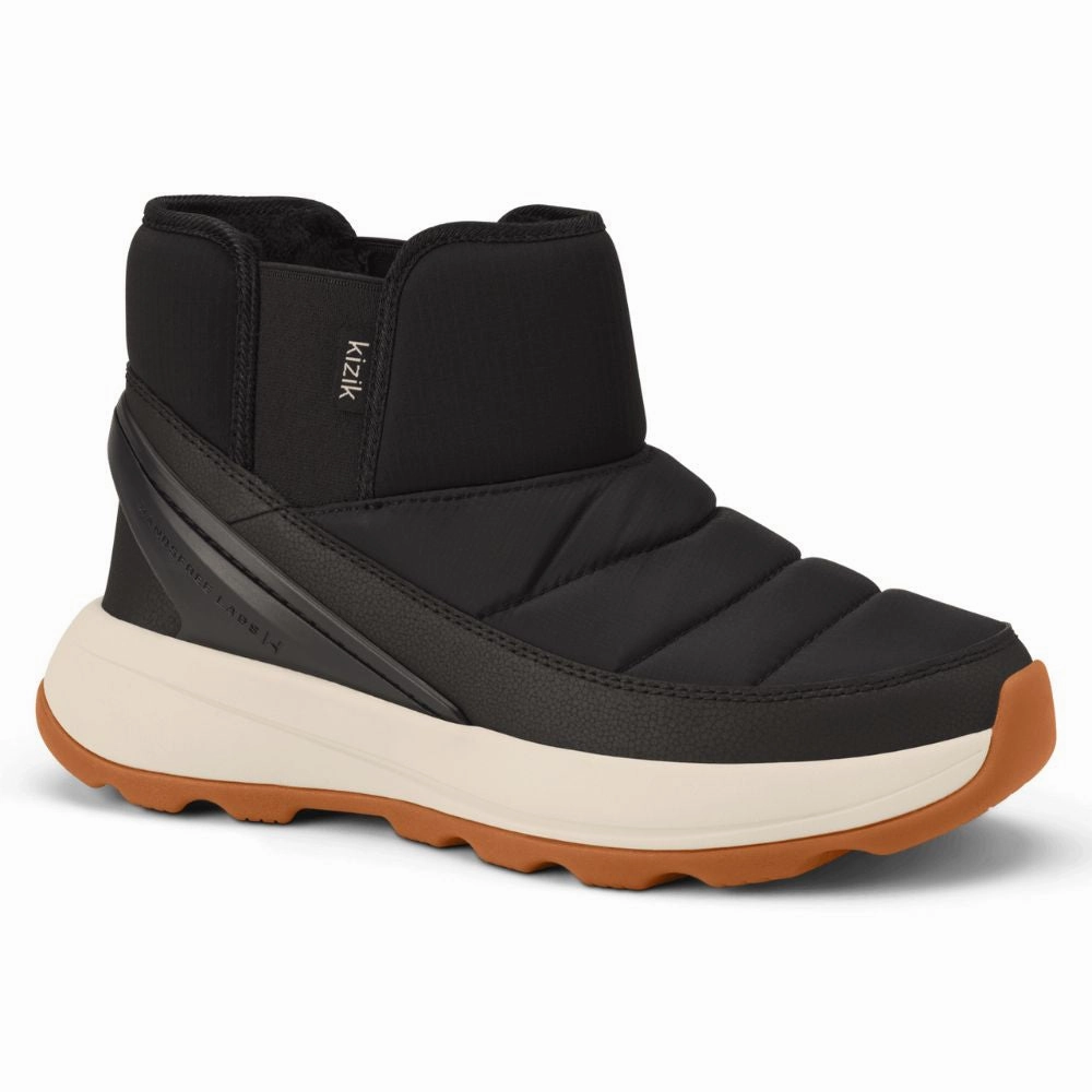 Wedge Heel Boots Kizik Juno 2 Low Black/Whitecap Gray Winter Boot (Women's)