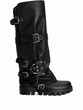 buckle-strap biker boots Boys Dress Boots