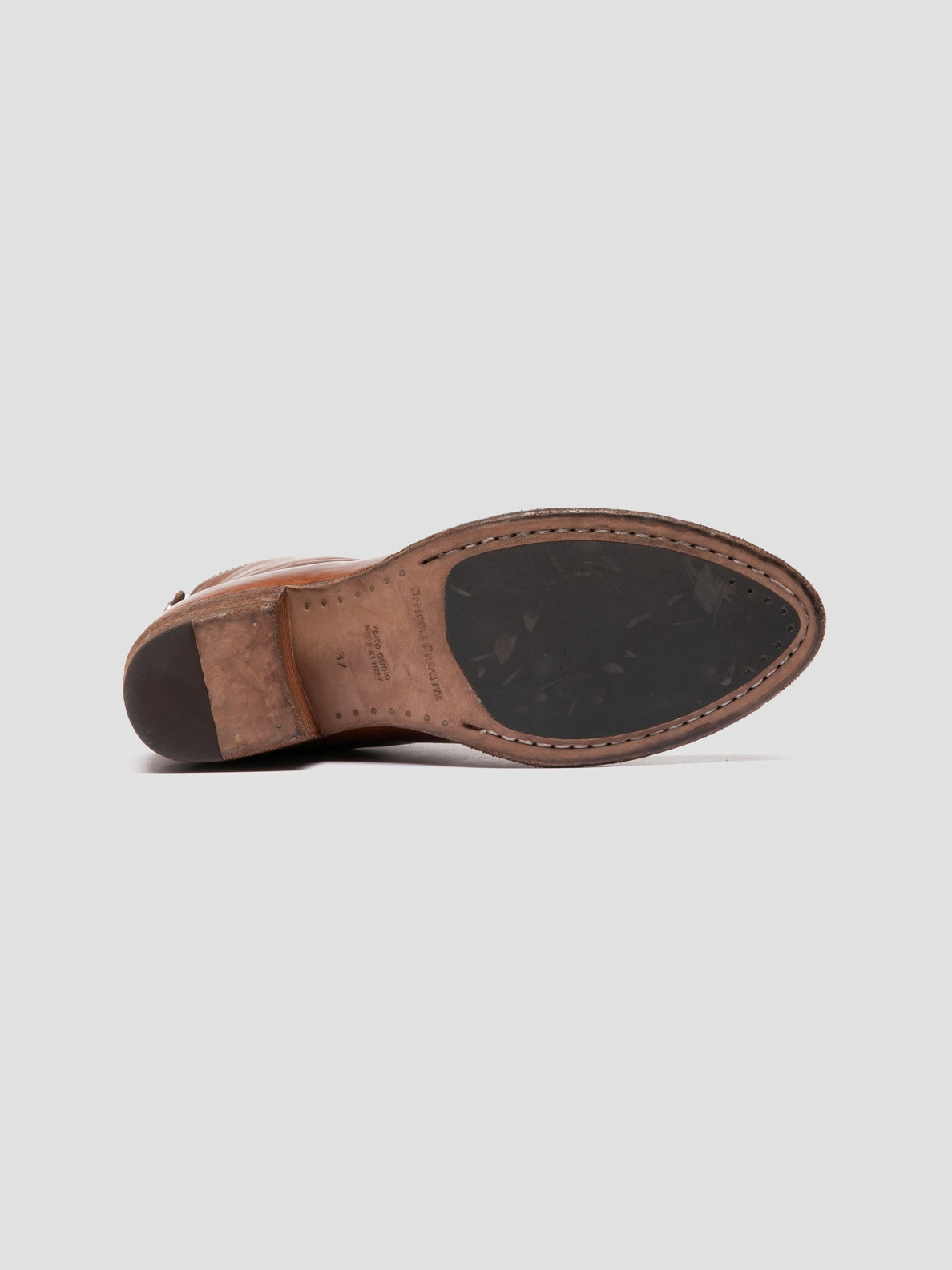 Lightweight Military Boots WADE 002 - Brown Leather Zipped Boots