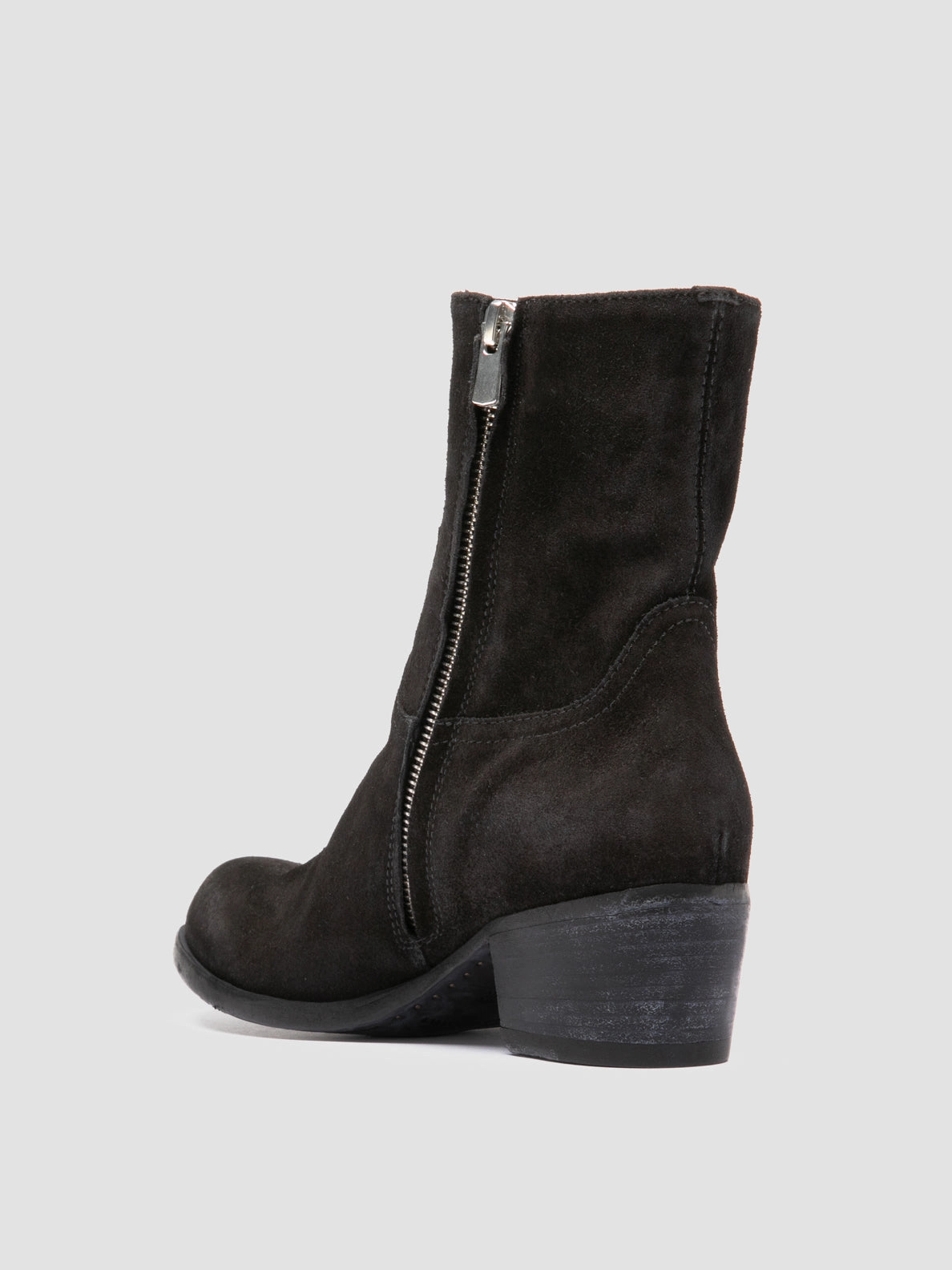 Boots Flat Boots WADE 003 - Black Suede Zipped Boots