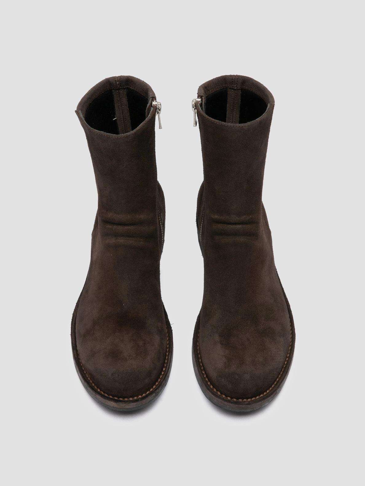 LEGRAND 171 - Dark Brown Suede Zipped Boots Vivo Barefoot Boots