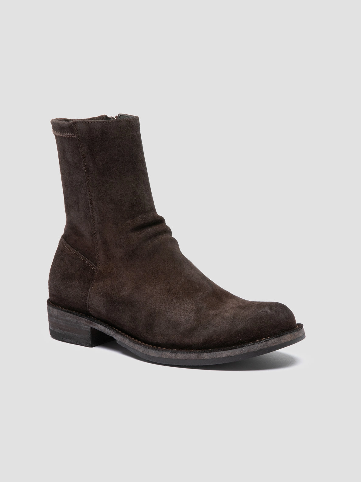 LEGRAND 171 - Dark Brown Suede Zipped Boots Short Boots