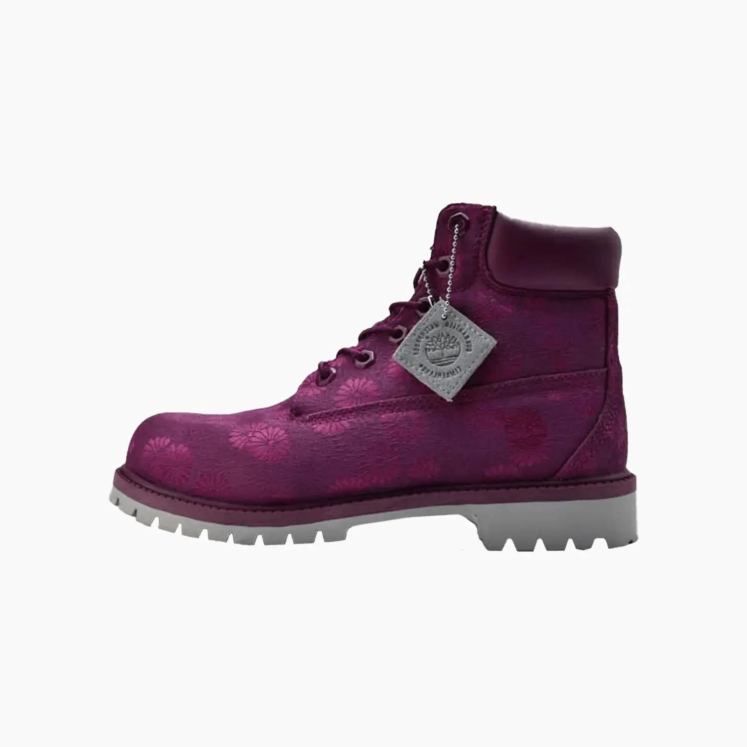 Kid's Premium Floral 6-Inch Waterproof Boot Pre School Black High Heel Boots