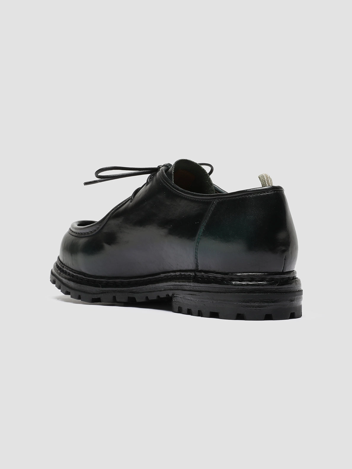 VOLCOV 009 - Dark Green Leather Derby Shoes Agave Boots