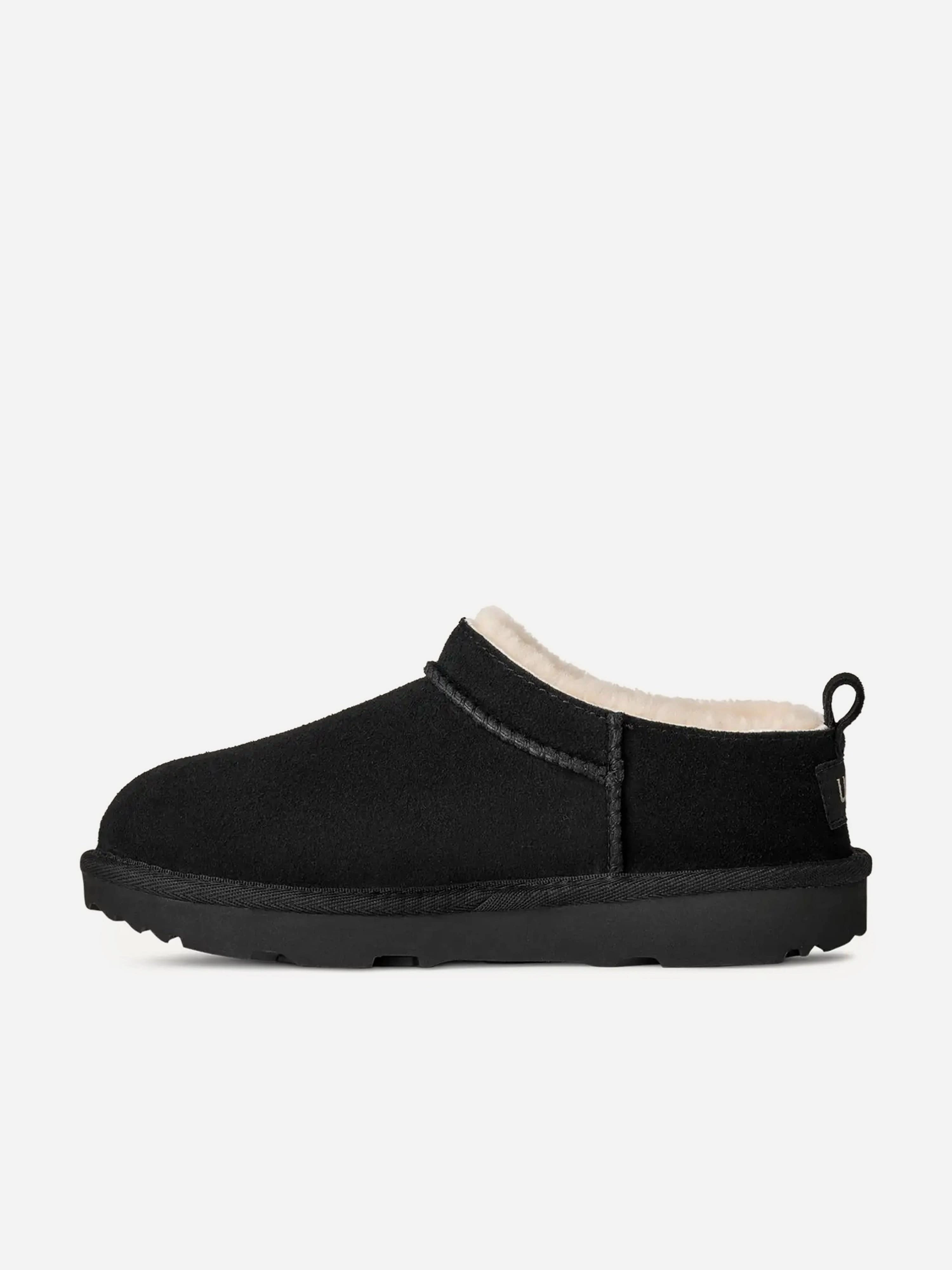 UGG Kids Classic Micro Slippers in Black Best Deals On Slippers
