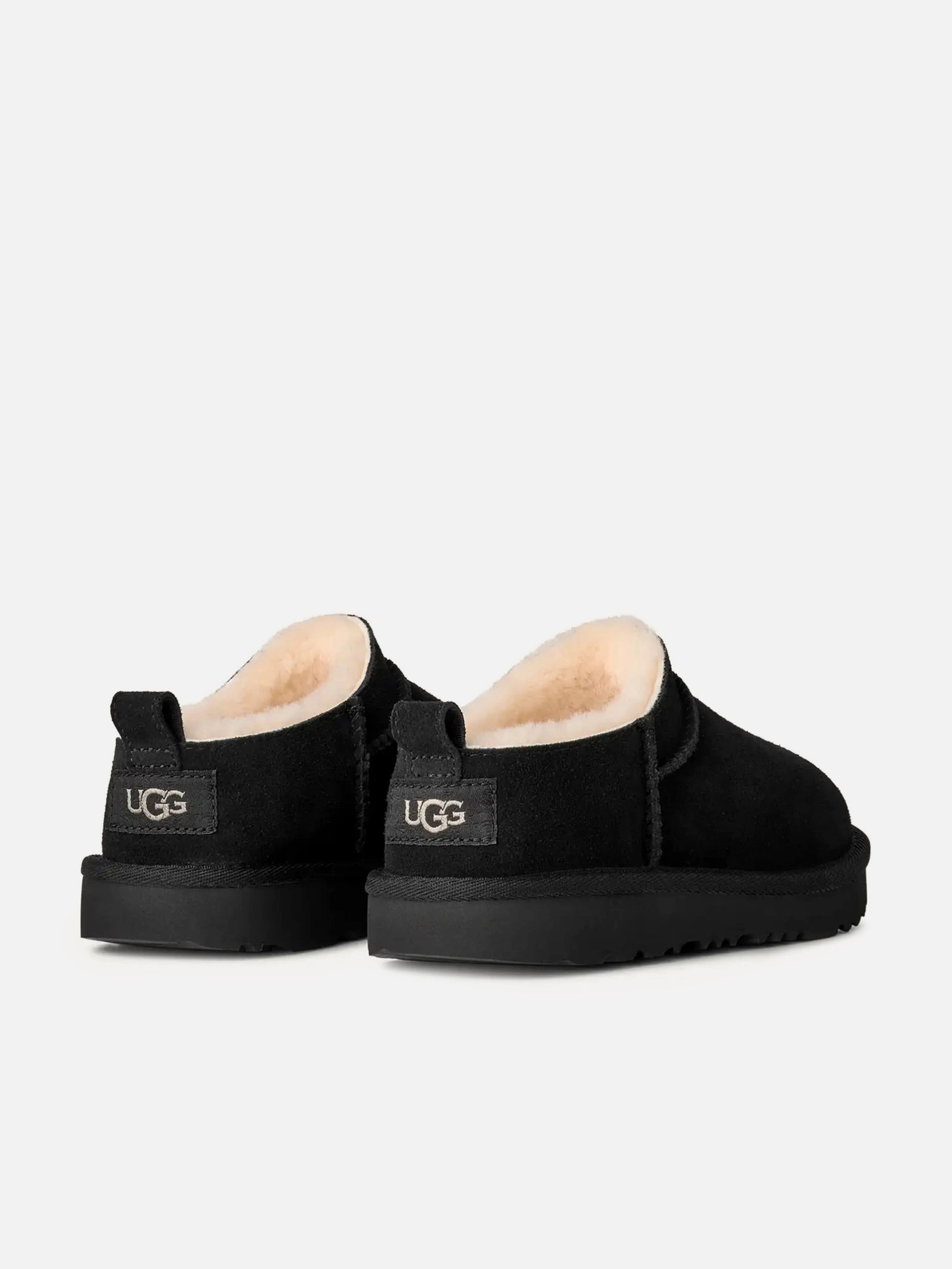 UGG Kids Classic Micro Slippers in Black Walk Hero Slippers