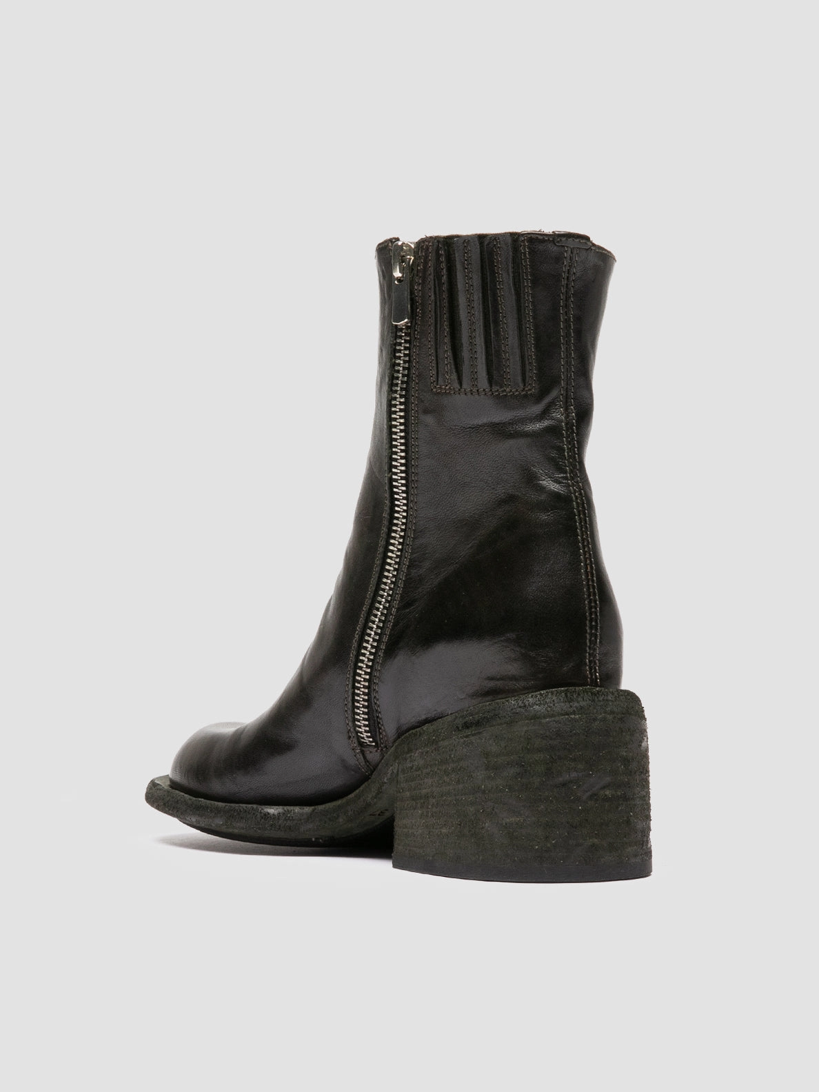 WILDS 004 - Dark Green Leather Zipped Boots Scarpa Tramping Boots