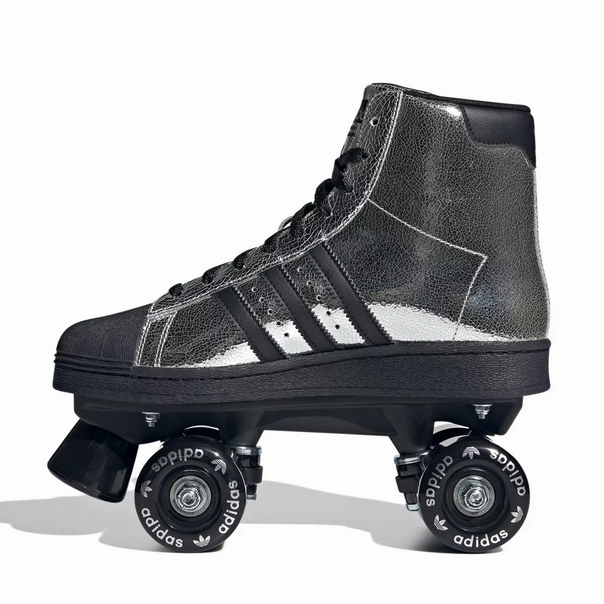 Wmns Superstar 82 Roller Skates 'Silver Metallic Core Black' Adidas Shoes 90s