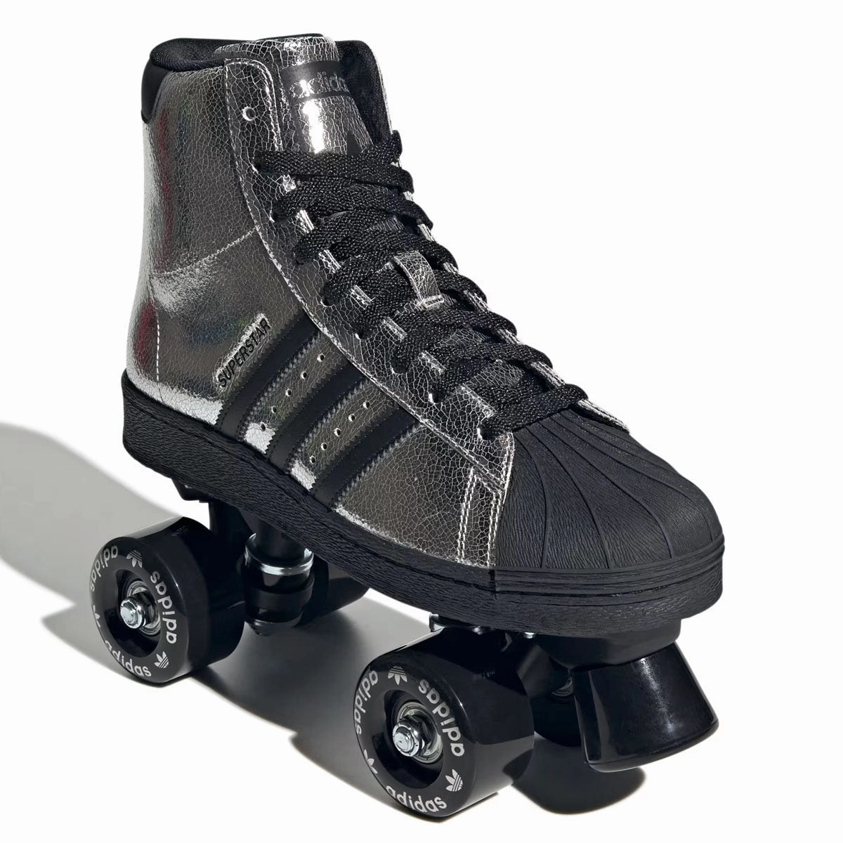 Wmns Superstar 82 Roller Skates 'Silver Metallic Core Black' Adidas Smith Shoes