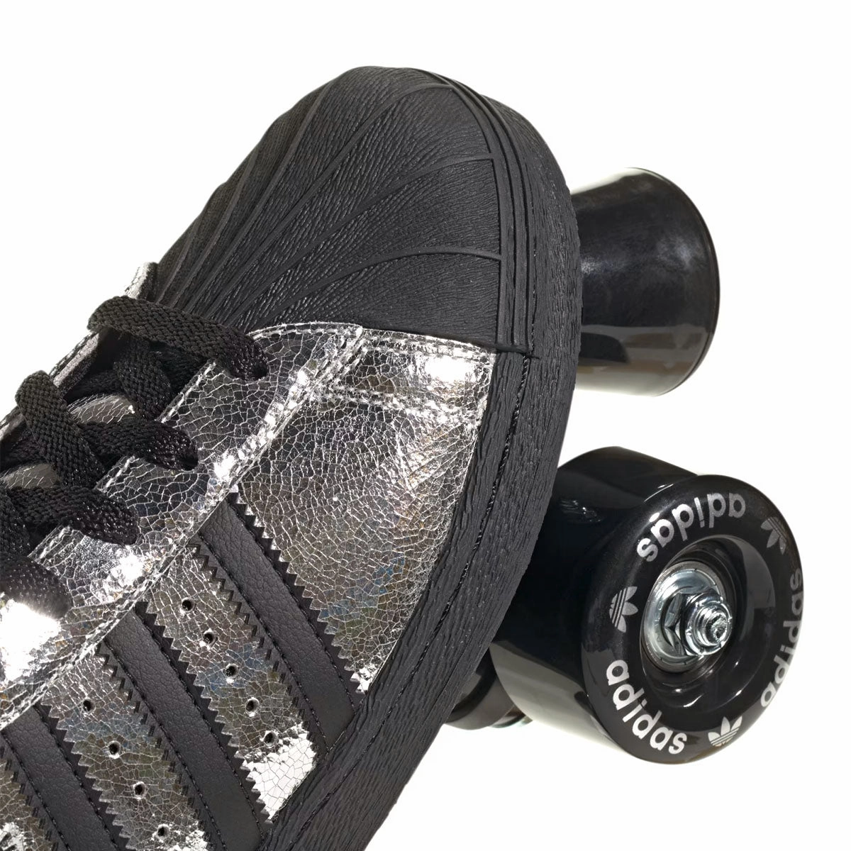 Wmns Superstar 82 Roller Skates 'Silver Metallic Core Black' Stella Mccartney Adidas Tennis Shoes