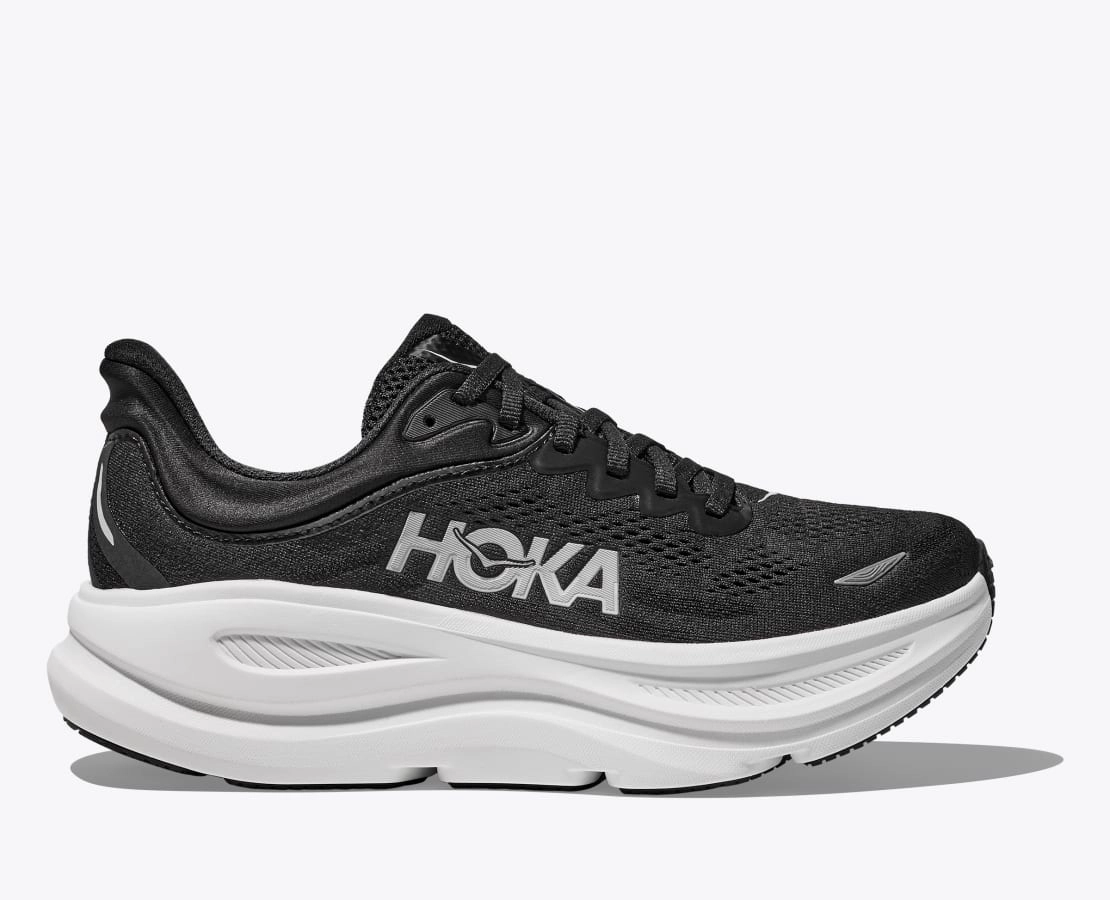 Rebel Sport Shoes Women's - HOKA Bondi 9 - Black/White