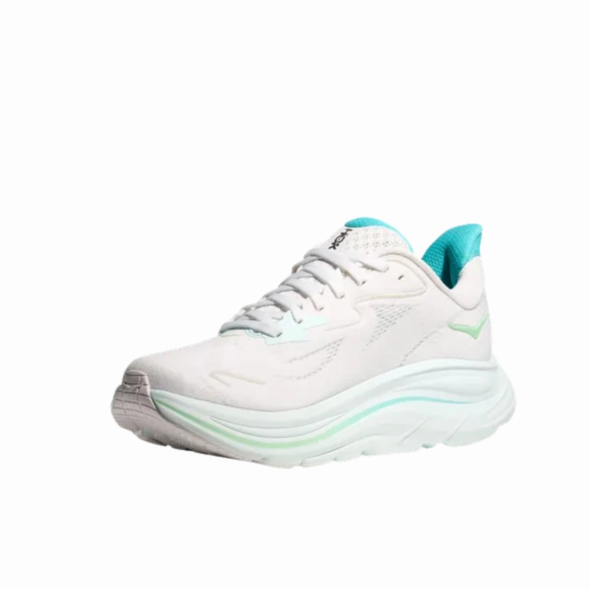 Women's - HOKA Clifton 10 - White/Cielo Blue Casual Shoes